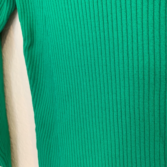 Ted Baker Ribbed Knit Pullover Top Size Small 4-6 Kelly Green Classic - Picture 5 of 11